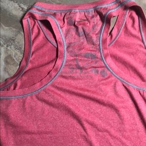 Brooks racer back tank in muted neon pink